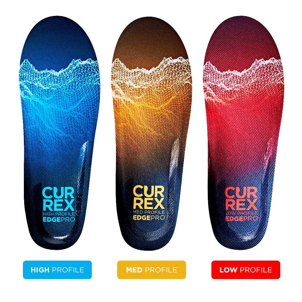 Currex EdgePRO Insole | Men Women & Youth Dynamic Support Insole | Shock Absorption