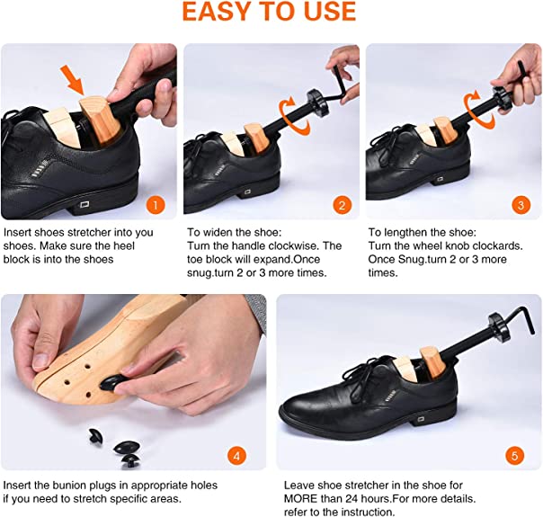 EST New Two Way Women Men Shoe Stretcher for Length and Width