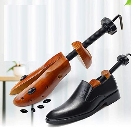 Echodo 2 Way Cedar Shoe Trees For Men Wooden Shoe Stretcher Adjustable Unisex Shaper