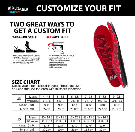 FORM Premium Insoles Narrow | Red