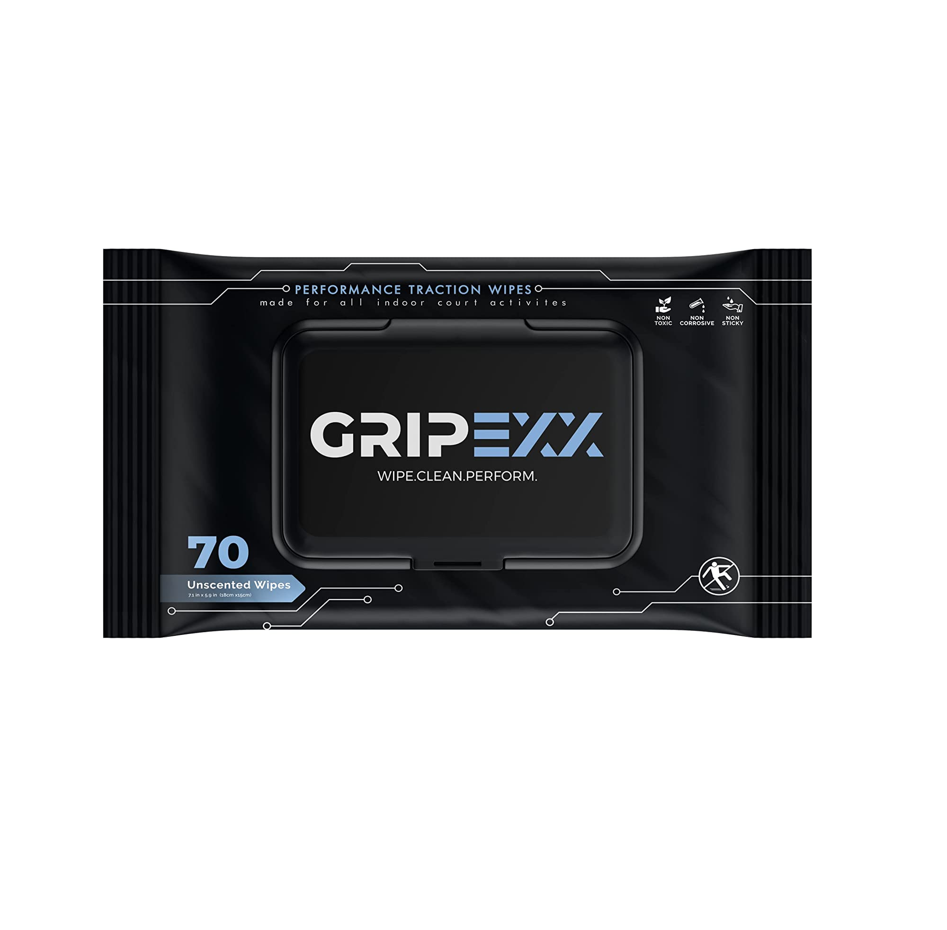 GRIPEXX - 70 Shoe Wipes, Removes Dirt, Grime & Provides Traction