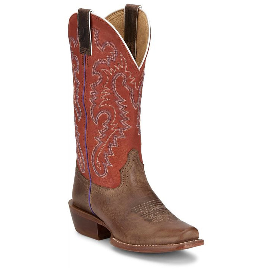 Justin Back Women Footwear Western Cowgirl Breaking news 13" Western color Golden Oak (#FN4124)