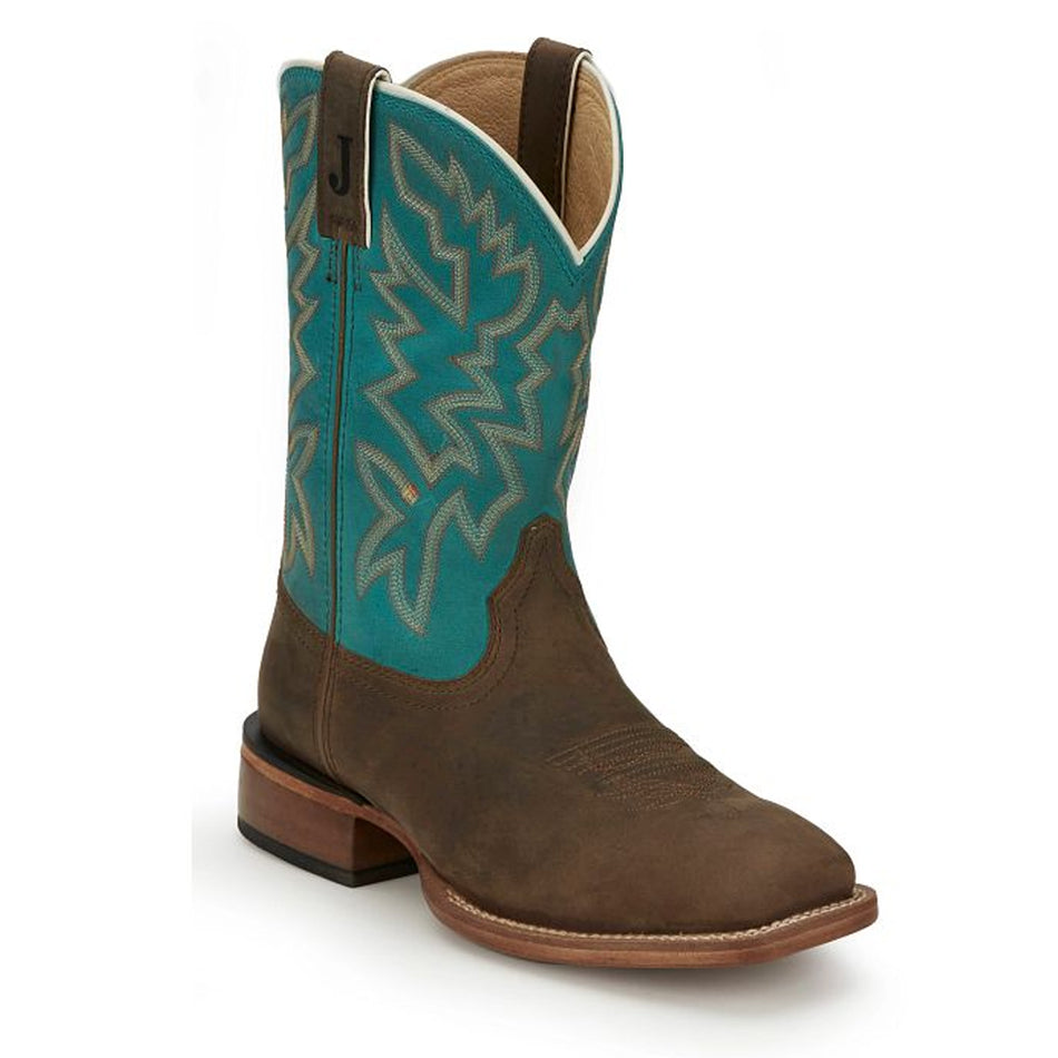 Justin Back Men Footwear Wester Cowboy/Western Jackpot 11" Western Color Aged Bark (#FN7010)