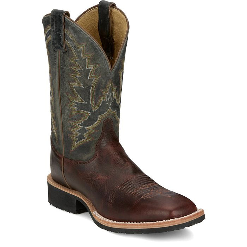 Justin Back Men Footwear Cowboy/Western Trainor 11" Western Color Cognac (#BR393)
