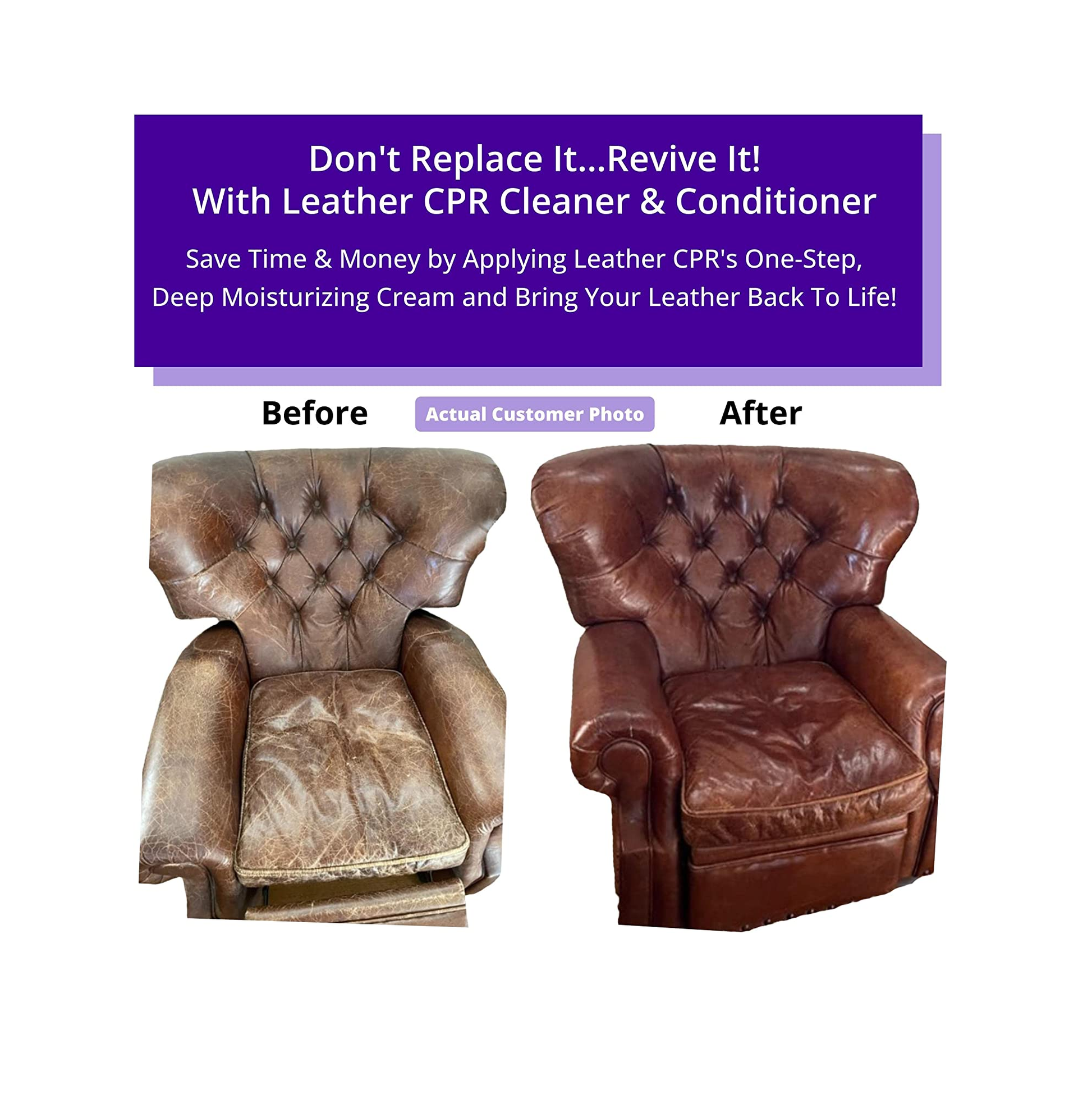 Leather CPR Cleaner & Conditioner, Bring Leather Back To Life! 
