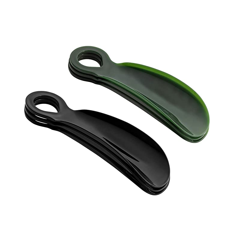 MARS WELLNESS 5.5” Plastic Shoe Horns for Men & Women Pack of 6 – Small Portable Lazy Shoe Helper – Travel Size Shoe Horn