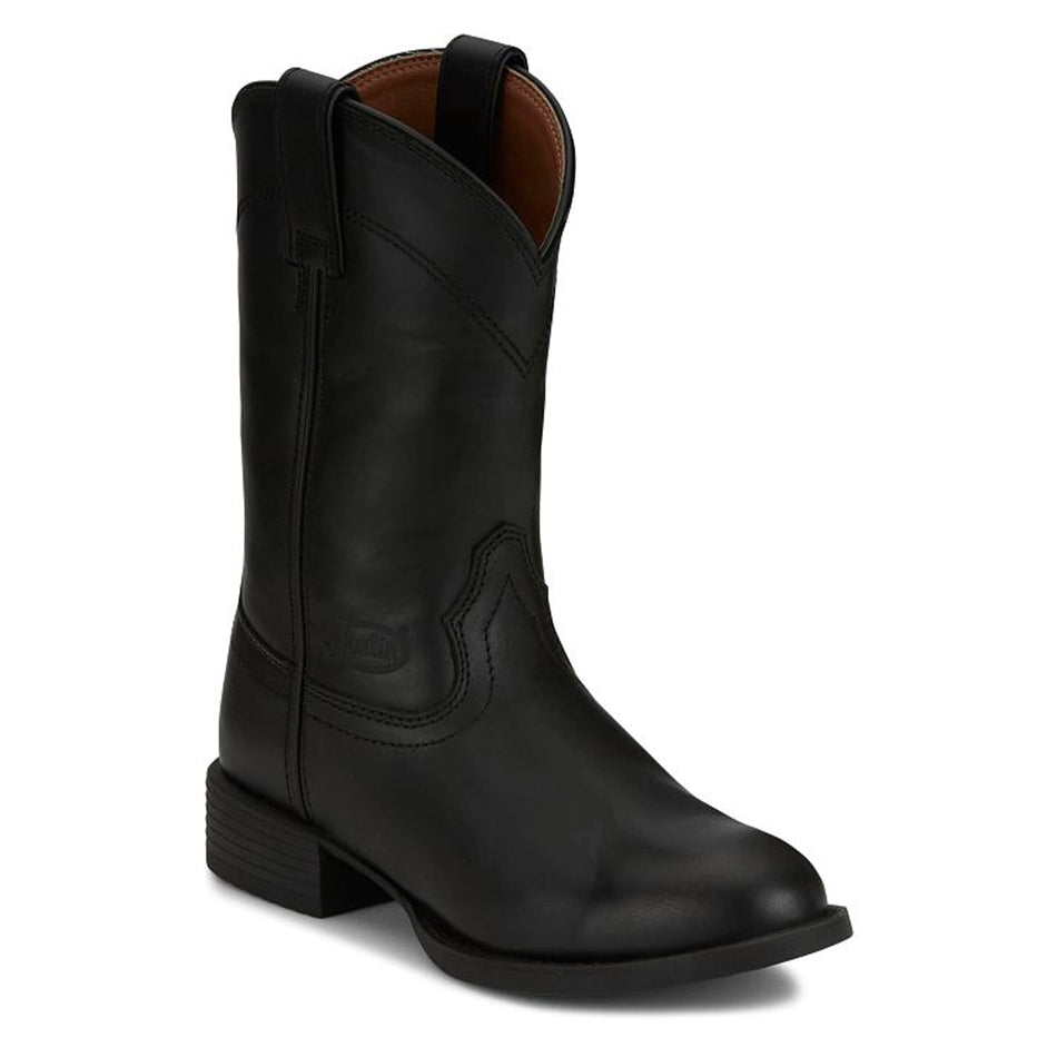 Justin Back Men Footwear Western Blain 10" Roper Color Midnight (#SE7700)