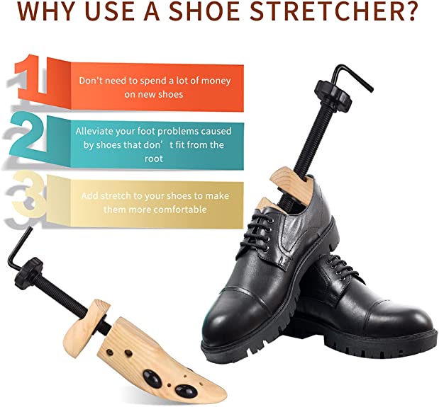 Parts3A Shoe Stretcher Men Women | Upgraded Wooden Shoe Stretcher