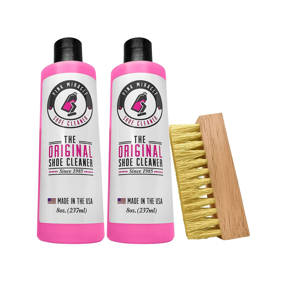 Pink Miracle Shoe Cleaner Kit Fabric Cleaner for Leather