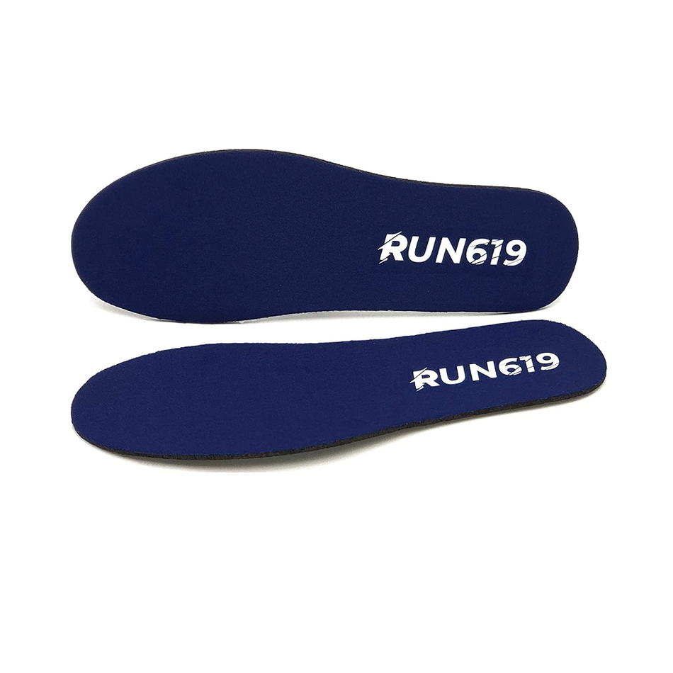 RUN619 Zero Drop Shoe Insoles | Thin Flat Medium Shoe Inserts w/ No Arch Support