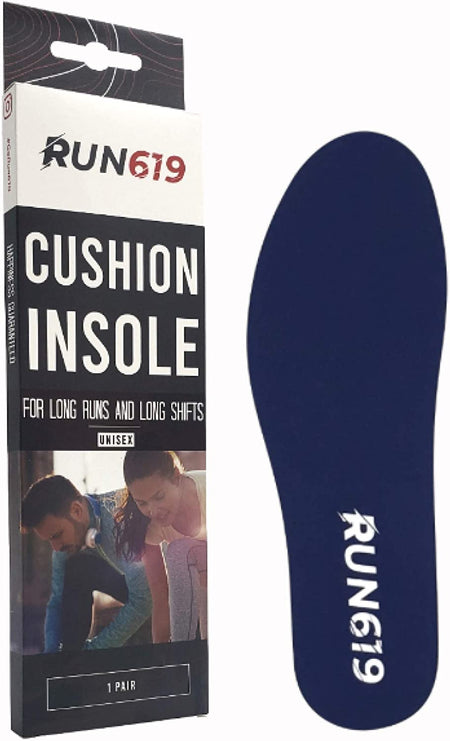 RUN619 Zero Drop Shoe Insoles | Thin Flat Medium Shoe Inserts w/ No Arch Support