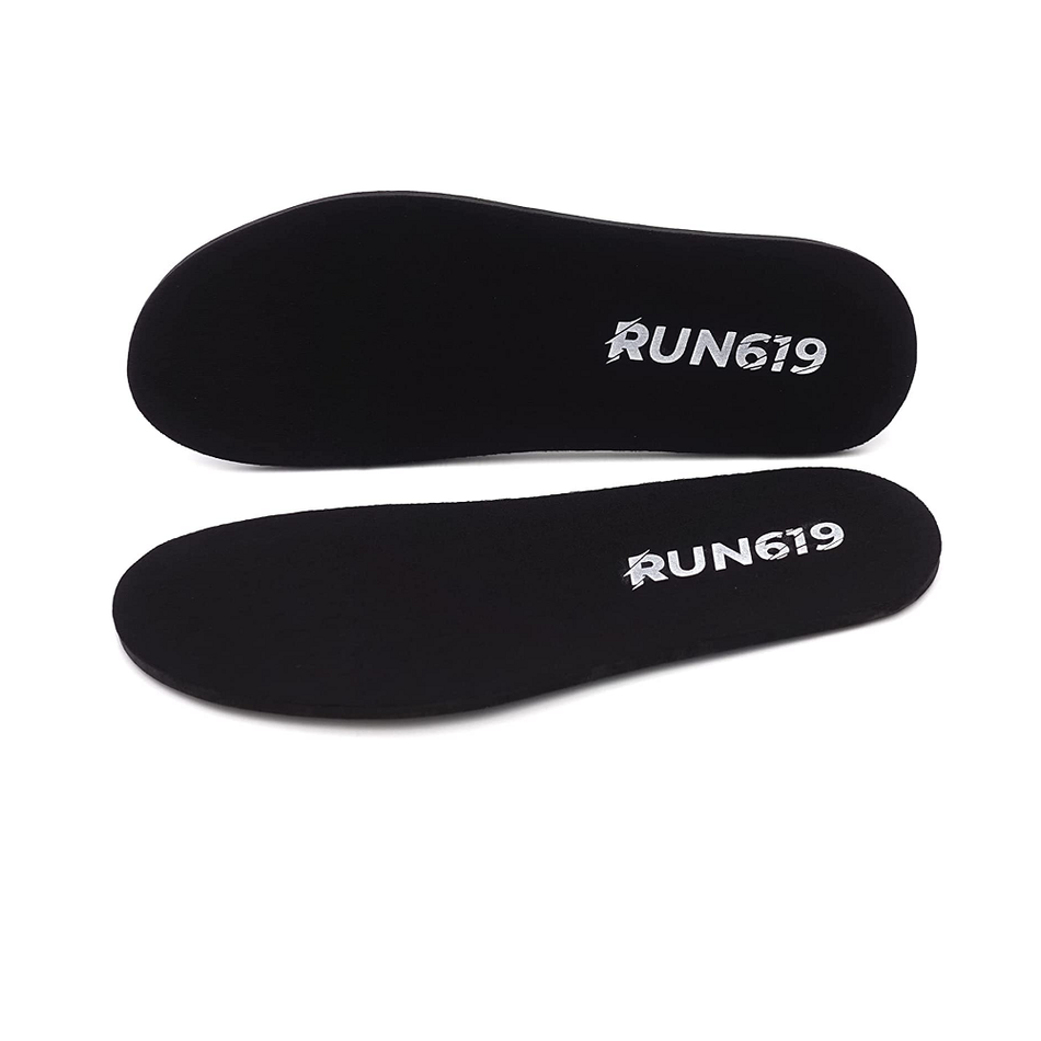 RUN619 Zero Drop Wide Shoe Insoles | Thick Flat Firm Shoe Inserts w/ No Arch Support