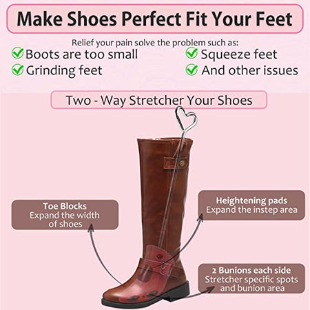 RekTak Shoe Stretcher Women | Boot Stretcher For Wide Feet Shoe Expander Adjustable Width