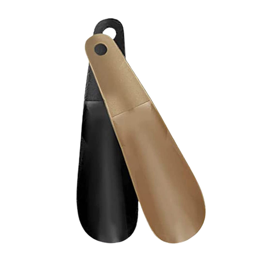 SKYPIA Plastic Shoe Horn 6.5 inch Black Khaki Portable for Travel Use Shoe Helper