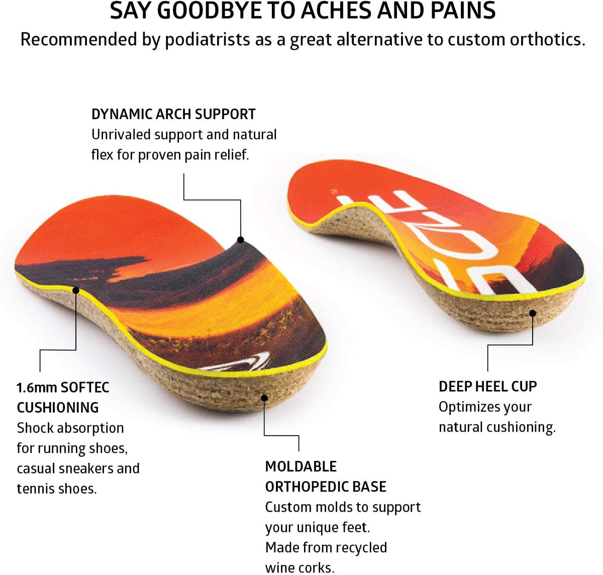SOLE Performance Medium Cork Shoe Insoles