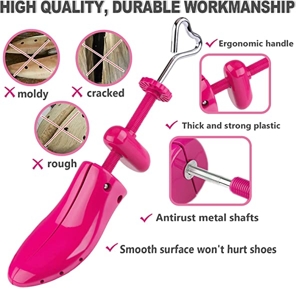 Shoe Stretcher Women | 4-Way Adjustable Shoe Expander Widener Plastic Shoes Tree Shape