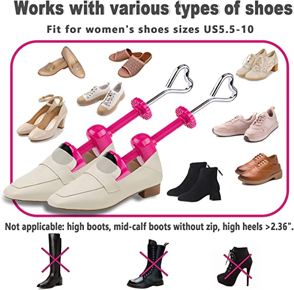 Shoe Stretcher Women | 4-Way Adjustable Shoe Expander Widener Plastic Shoes Tree Shape