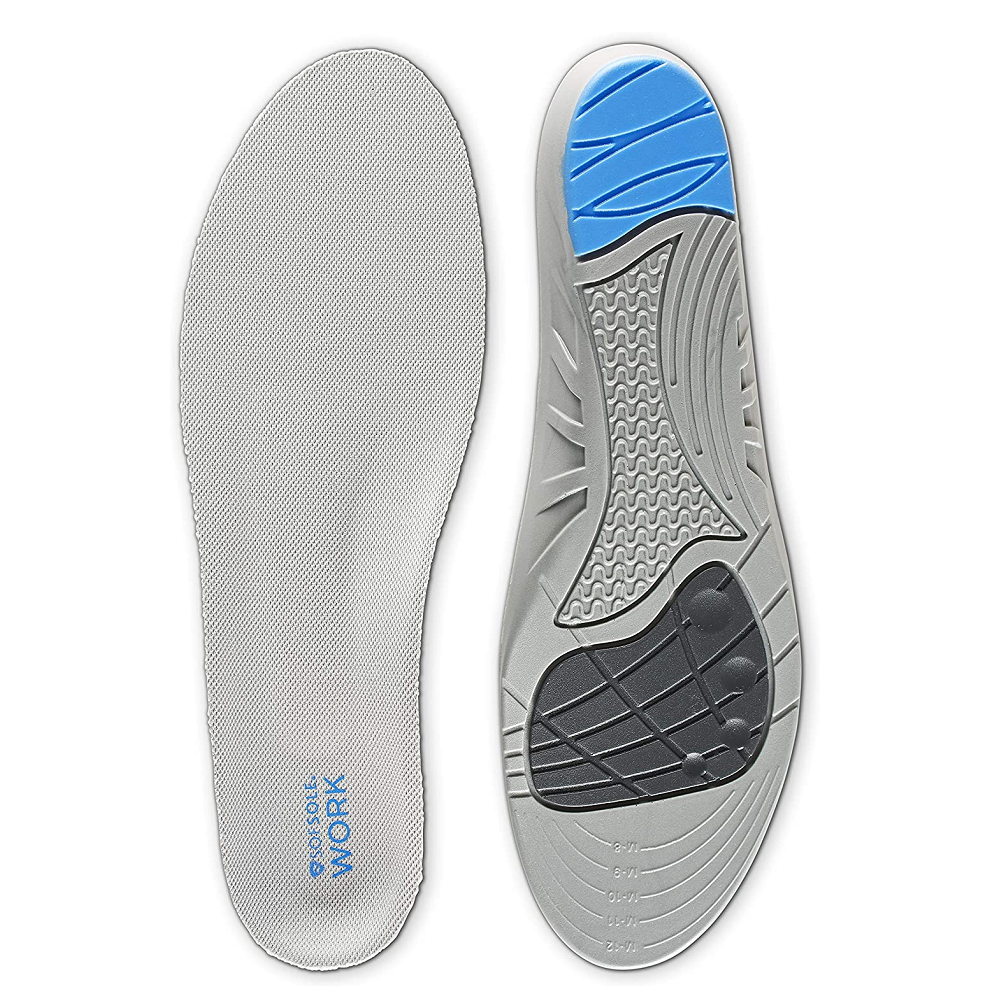 Sof Sole Insoles Men's WORK Anti-Fatigue Full-Length Comfort Shoe Inserts