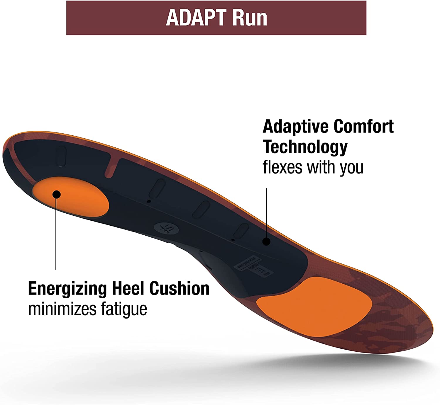 Superfeet Adapt Run - Flexible Arch Support Insoles for Running Shoes