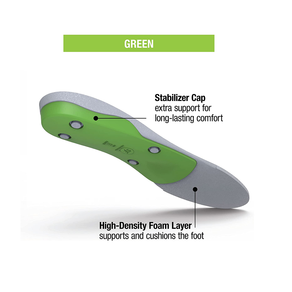 Superfeet GREEN | High Arch Orthotic Support | Cut-To-Fit Shoe Insoles