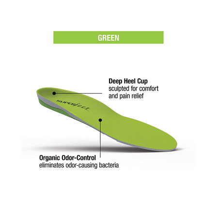 Superfeet GREEN | High Arch Orthotic Support | Cut-To-Fit Shoe Insoles