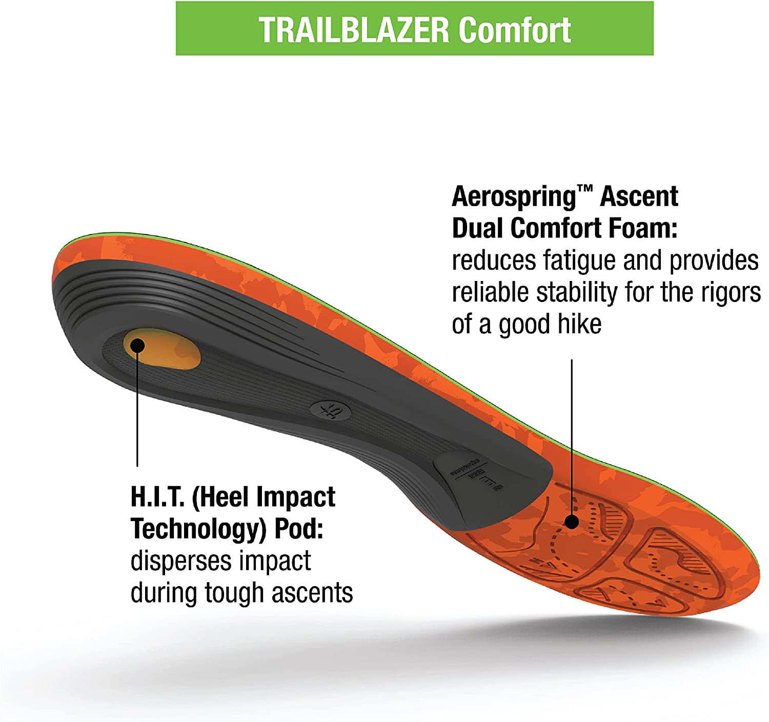 Superfeet Trailblazer Comfort Carbon Fiber Orthotic Support Insoles