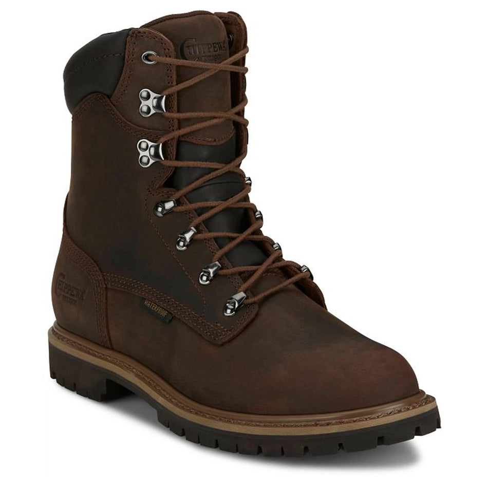 Chippewa Back Men's Footwear 6" Lace Up Birkhead 8" Waterproof Insulated Color Tough Bark (#55068)