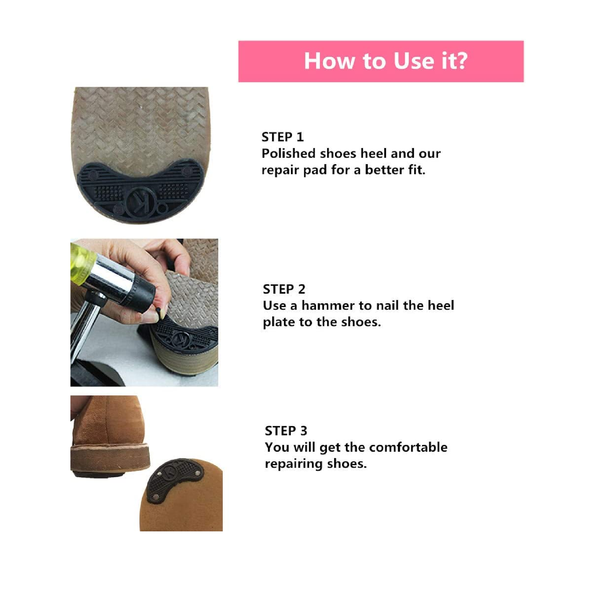  24 Pairs Shoe Repair Heel Plates Shoe Heel Tips Taps