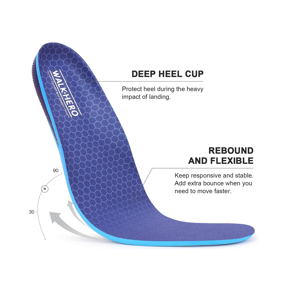 Walk·Hero Gel Insoles | Cushioned Work Insoles Relieve Foot Pain