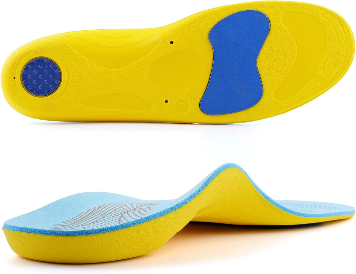 Walkomfy Heavy Duty Support Plantar Fasciitis Insoles Arch Support Orthotic