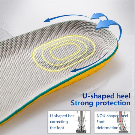 XINIFOOT 3 Pairs Elastic Shock Absorbing Shoe Insoles Breathable Honeycomb Sneaker