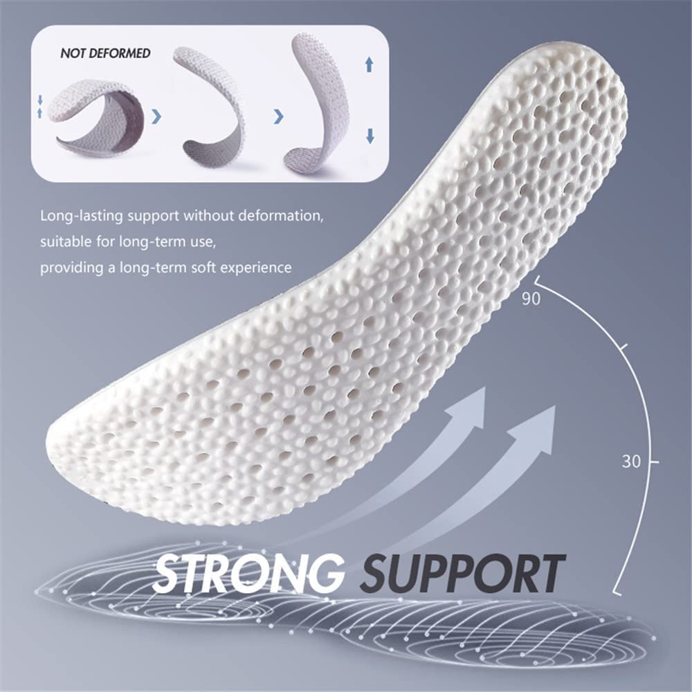 XINIFOOT 3 Pairs Shock Absorption Flexible Replacement Insoles | E-TPU Elastic Inserts