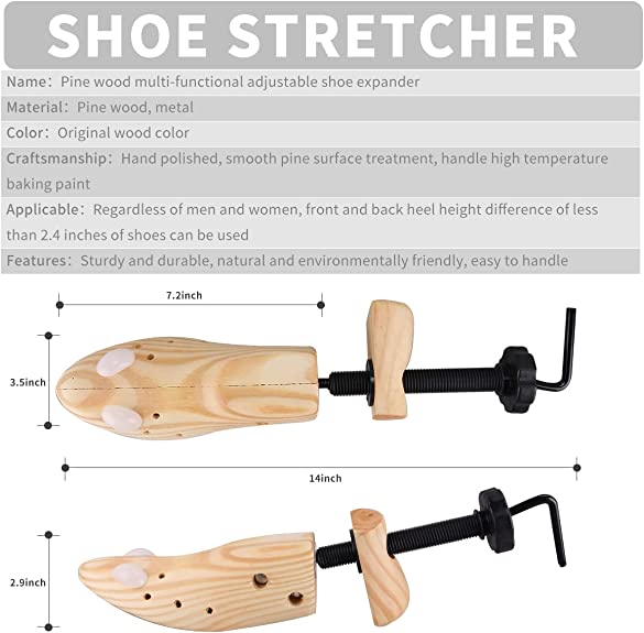 XYH Shoe Stretcher Women Men | A Pair of Wooden Shoe Stretcher