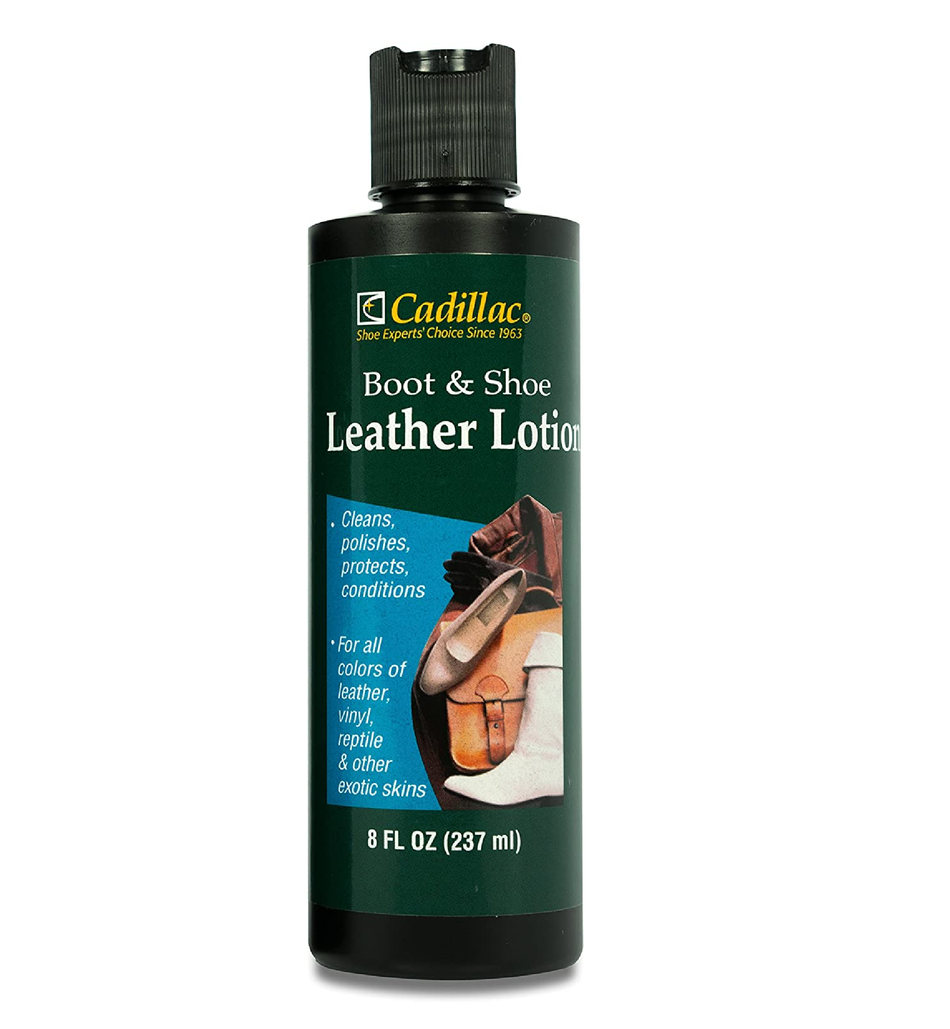 Cadillac Boot and Shoe Leather Lotion 8 Ounces - Cleans, Conditions, Protects, and Polishes Leather Footwear and Accessories