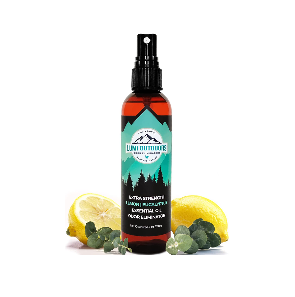 Shoe Deodorizer & Odor Eliminator Spray - Natural Shoe Smell Eliminator by Lumi Outdoors - Extra Strength Eucalyptus Lemongrass Freshener