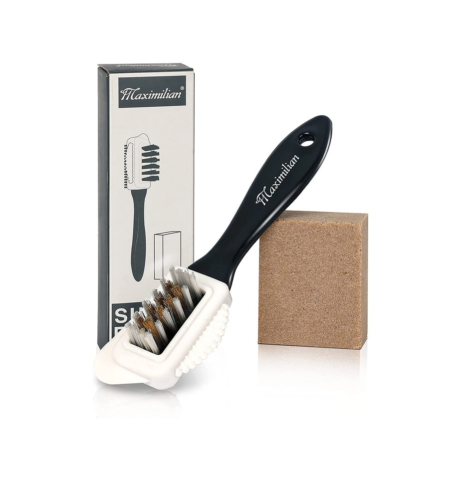 MAXIMILIAN Shoe Cleaner Kit Brush with Extra 2 Erasers for Shoes & Boots