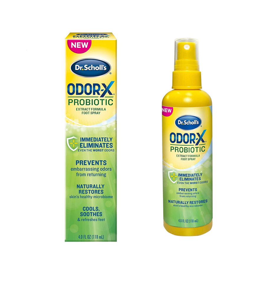 Dr. Scholl's Probiotic Foot Spray 4oz Immediately Eliminates and Prevents Odors from Returning Shoe Deodorizer