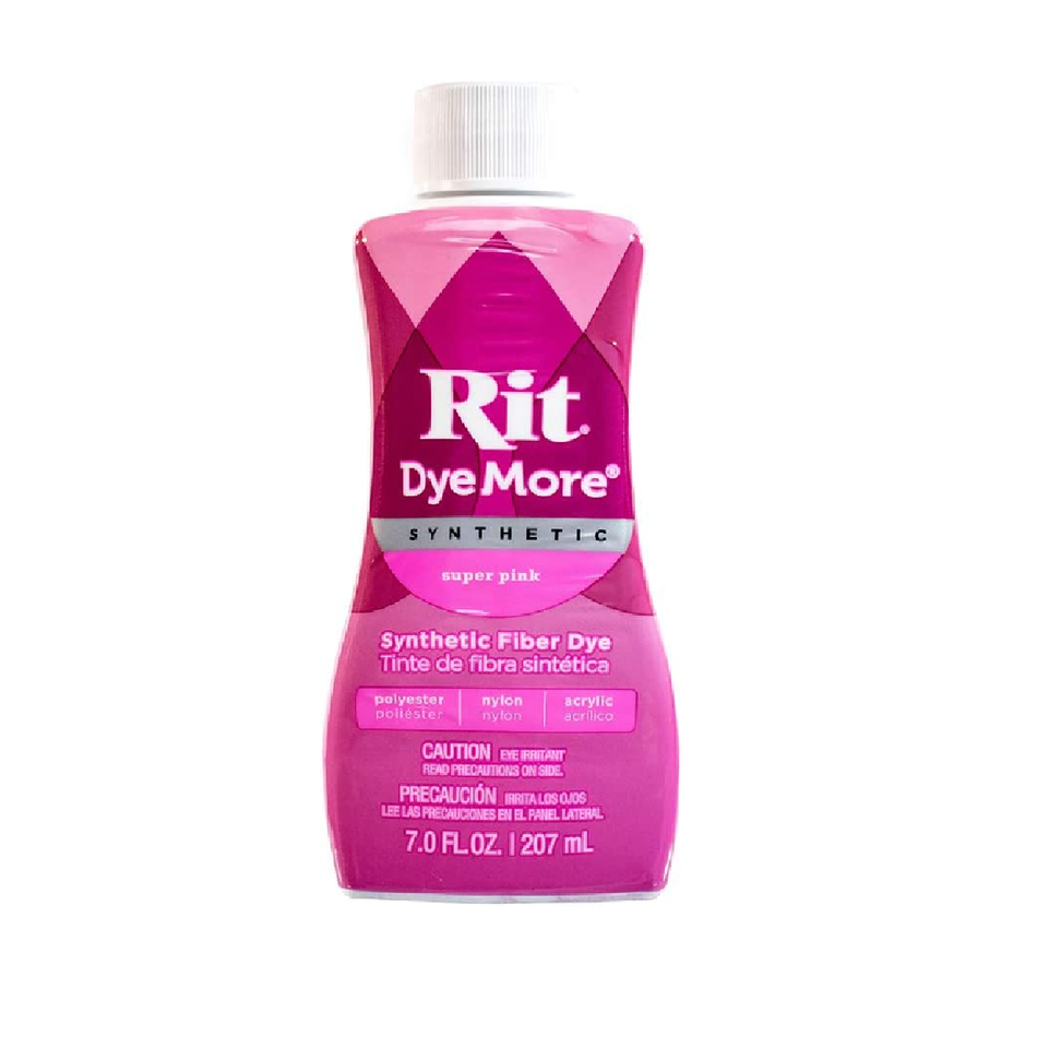 Synthetic Rit Dye More Liquid Fabric Dye – Wide Selection of Colors – 7 Ounces - Super Pink