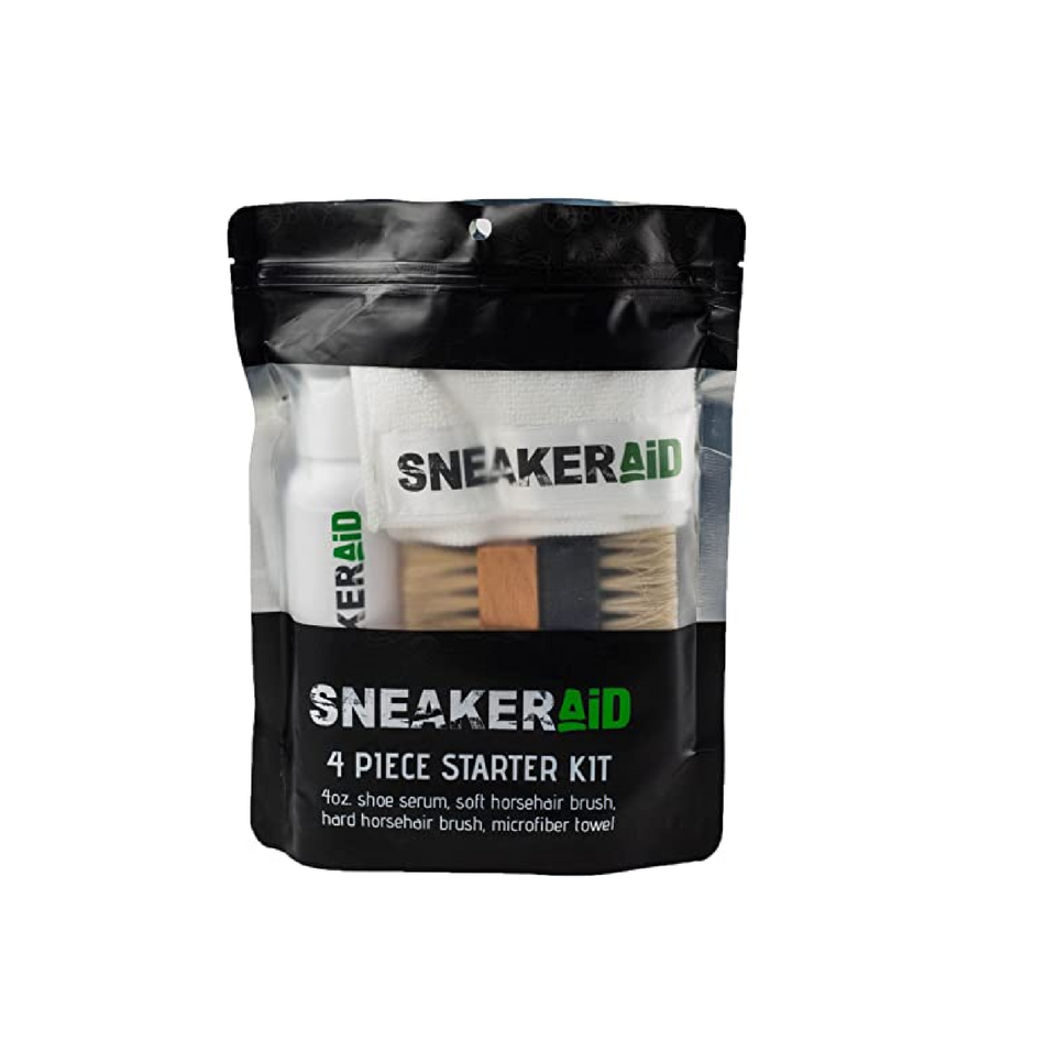SneakerAid 4 Piece Starter Kit, Natural Sneakers Cleaning and Conditioning Kit