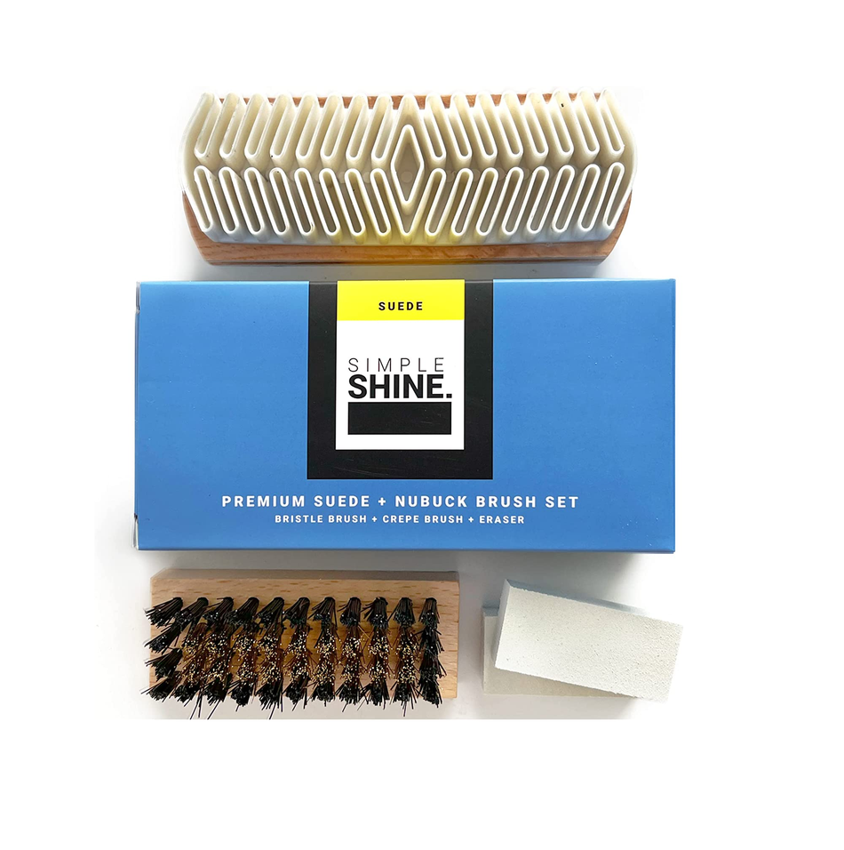 Simple Shine Complete Shoe Cleaning Bristle Brushes Kit