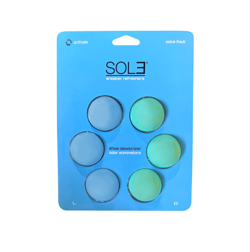 SOL3 Refreshers Shoe Deodorizer Odor Eliminator Balls for Sneakers Pack of 6