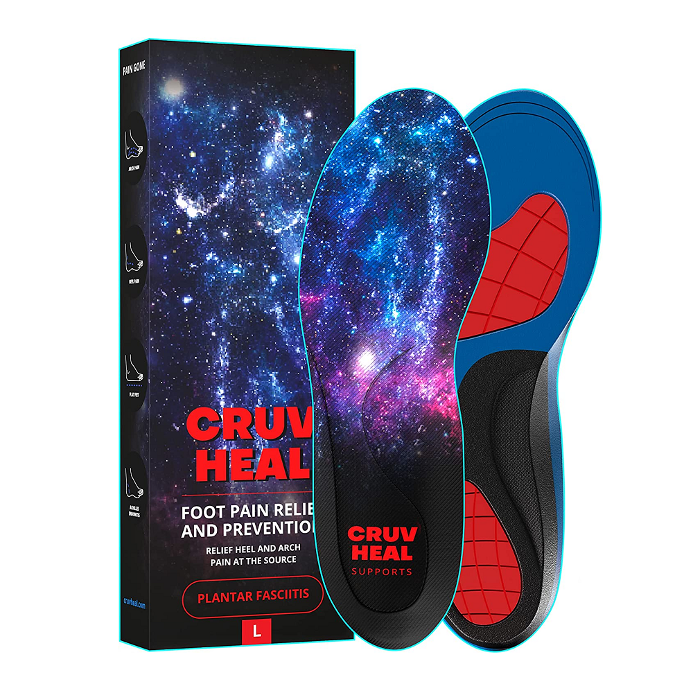 Cruvheal New Plantar Fasciitis Arch Support Insoles | Deep Heel Cup | Inserts