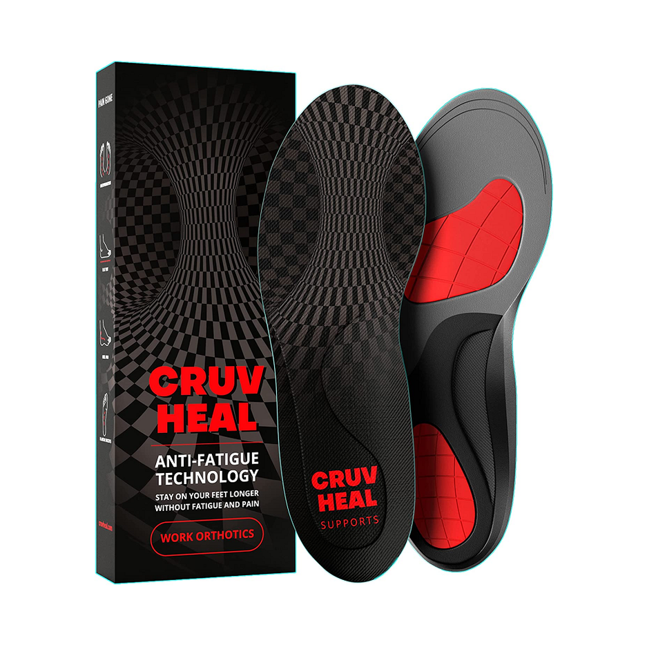 Cruvheal New Work Orthotic Insoles  Anti Fatigue Medium Arch Support Shoe Insert1.png