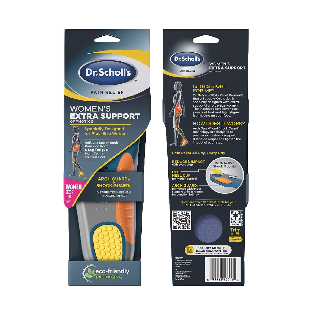 Dr. Scholl's Insoles for Women Extra Support Pain Relief Orthotics Shoe Inserts