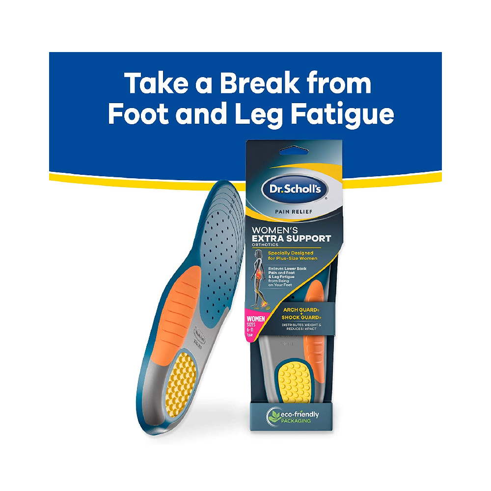 Dr. Scholl's Insoles for Women Extra Support Pain Relief Orthotics Shoe Inserts