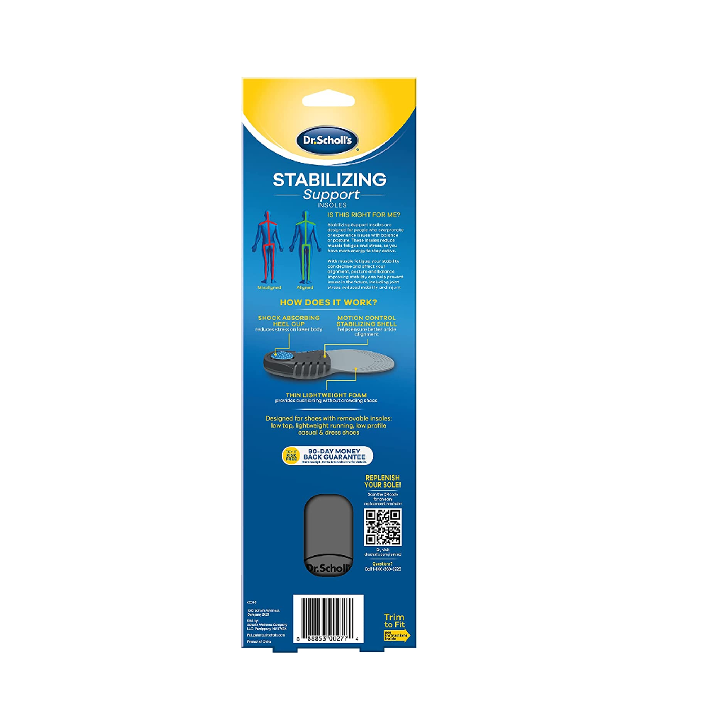 Dr. Scholl's Stabilizing Support Insole Improves Posture | Alignment & Balance