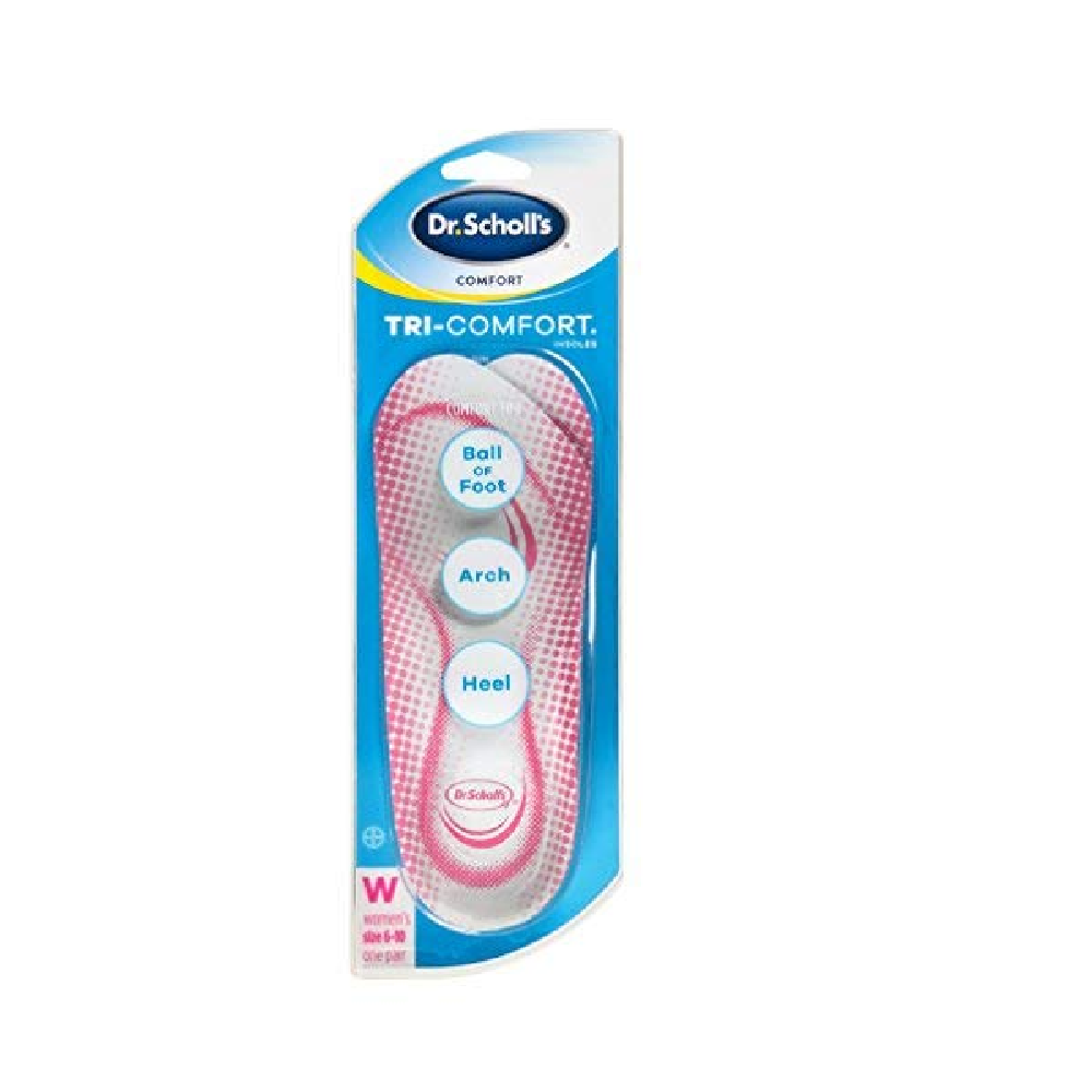 Dr. Scholls Tri-Comfort Insoles Womens | Size 6-10 | 3 Pack