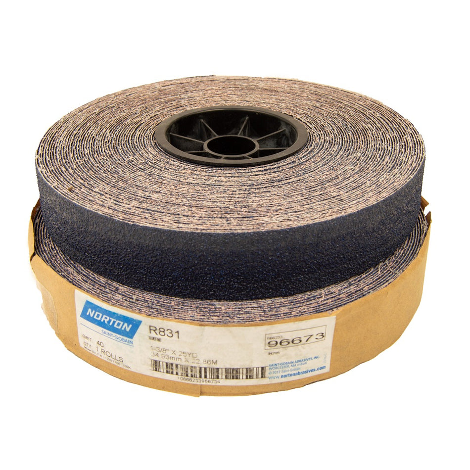 Norzon Abrasive Roll 1-3/8X25 Yds 24/40/80/100 Grit