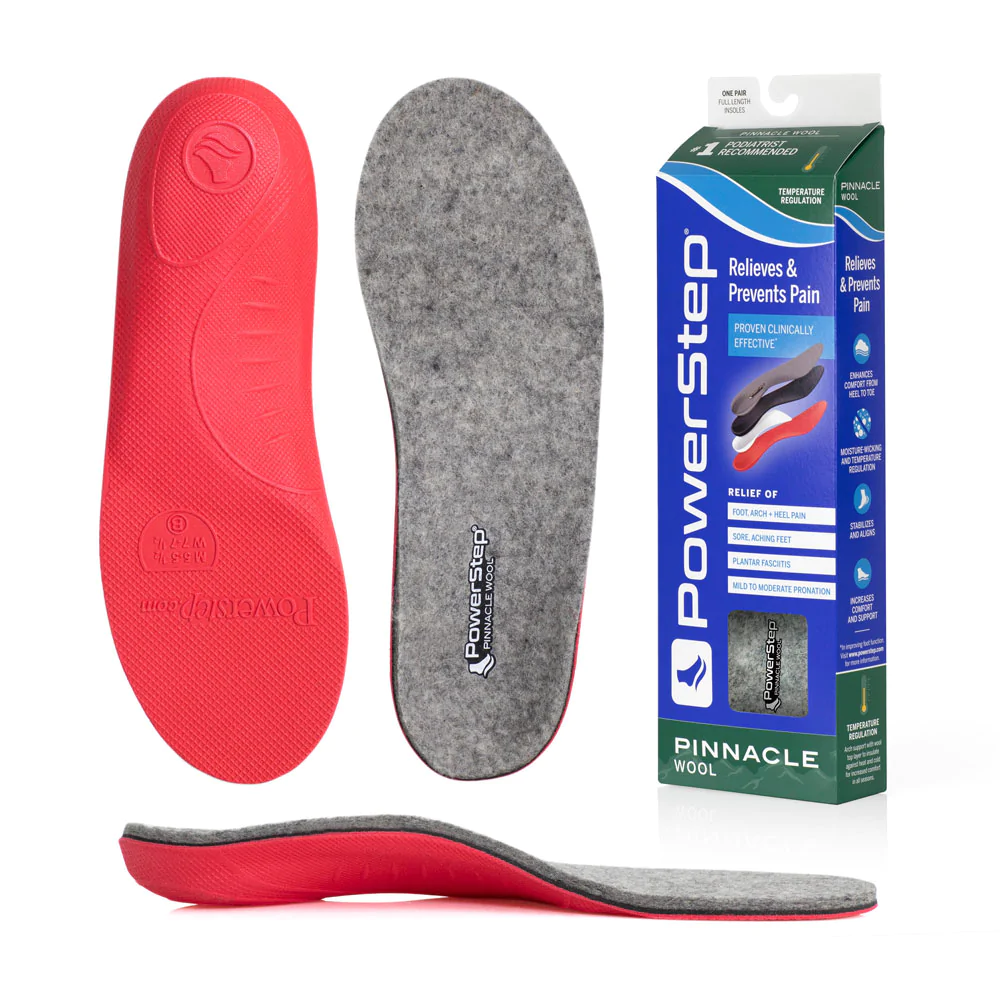 Powerstep Wool Full Length  Temperature Control Insoles  One Pair