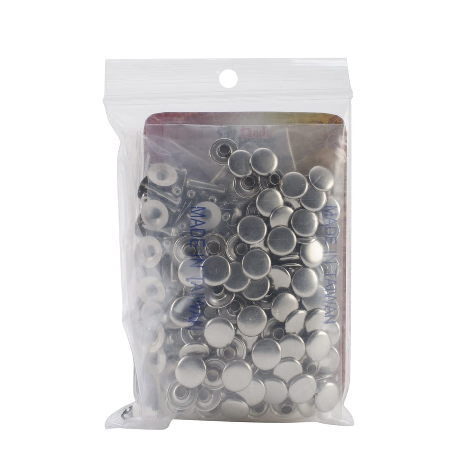 Tandy Leather Rapid Rivets Large Nickel Plated 100/pk 1275-12